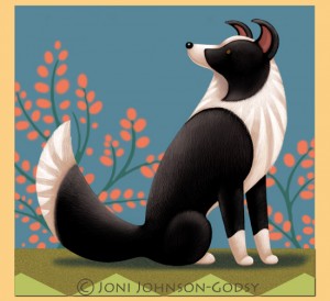 border-collie-with-flowers-color-ver-two1